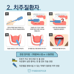 치주질환자의 양치방법